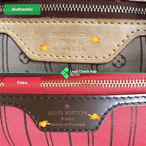 louis vuitton fake vs real logo|authentic louis vuitton luggage tag.